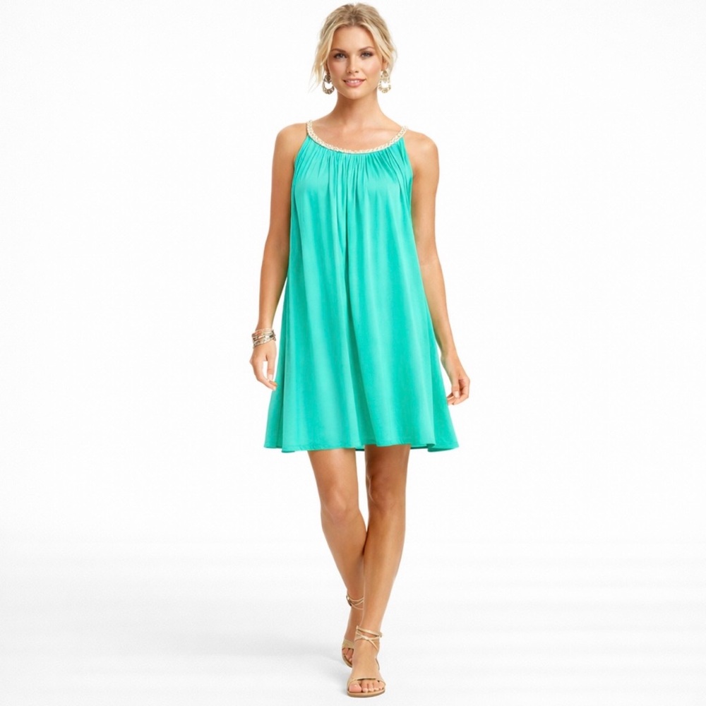 Lilly Pulitzer Turquoise/Teal Sleeveless Mini Dress